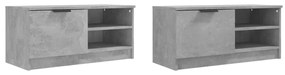 2 db betonszürke szerelt fa TV-szekrény 80x35x36,5 cm