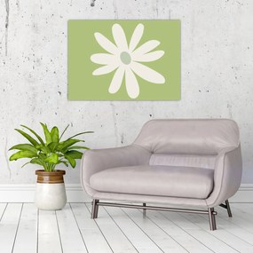 Üveg kép - Hippik, zöld virágok N⁰2 (70x50 cm)