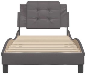 szürke műbőr ágykeret matrac nélkül Zadar 80 x 200 cm