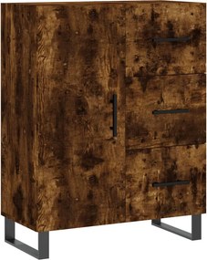 vidaXL füstös tölgy színű szerelt fa tálalószekrény 69,5 x 34 x 90 cm