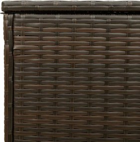 Barna Polyrattan Kültéri Párna Doboz 100X55X55,5 Cm