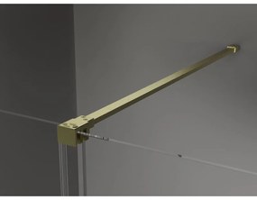 Mexen Velar, nyílásba tolóajtó Walk-In típusú 85 cm, 8 mm átlátszó üveg, arany matt, 871-085-000-03-55