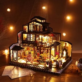 2Kids Toys - Miniatűr Honosná sakurová villa házikó 2xAAA elemmel