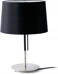 Faro Volta fekete asztali lámpa, acél, textil ernyő, E27, 45 cm