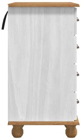 Íróasztal ASKIM&quot; Fiókokkal Fehér 95x40x75 cm Tömbfa Fenyő&quot;