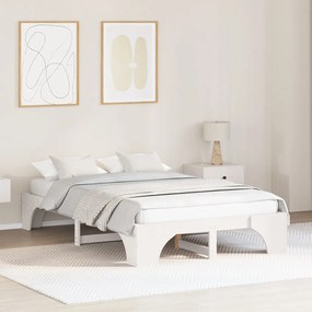 Ágykeret Fehér Fa 120 x 200 cm Tartós Ágykeret Téglalap alakú