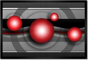 Poszterek keretben 60x40 Piros gömbök Absztrakt