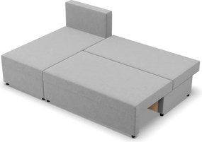 Nobu sarokkanapé, fonott, univerzális oldal, világosszürke