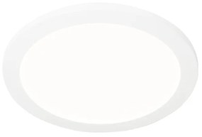 Fali mennyezeti lámpa fehér 30 cm beépített LED-del, 3 fokozatú fényerő-szabályozóval, IP44 - Steve