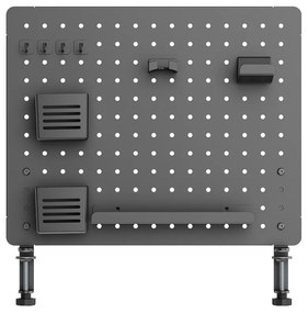 Perforált tábla, pegboard, rendszerező íróasztalhoz, fekete 57,5x52cm LVN System LV0155