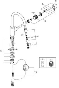 GROHE 32663003 - CONCETTO 360 mm-es mosogatócsaptelep, fényes króm