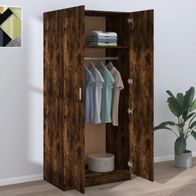 vidaXL füstös tölgy színű szerelt fa ruhásszekrény 80 x 52 x 180 cm