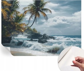 Öntapadós tapéta Divatos 3D fali ragasztó Egzotikus tengerpart 208x146 cm