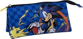Sonic a sündisznó Sprint 3 rekeszes tolltartó 23 cm