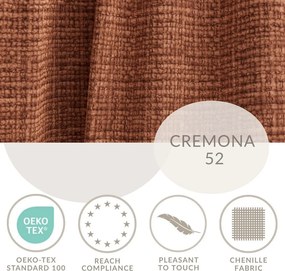 Rézszínű zsenília sarokkanapé (bal oldali-L alakú) Kirou – Maison de Rêve