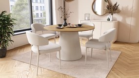 MAZZONI EXPORT IRIS Bézs (Basel 24 szövet)/szürke-bézs váz (cashmere) - MODERN KÁRPITOZOTT SZÉK BOHO STÍLUSÚ NAPPALIBA/ÉTKEZŐBE