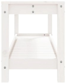 fehér tömör fenyőfa kerti pad 108x35x45 cm
