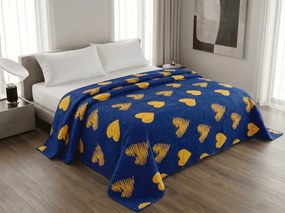 Ágytakaró GOLBINO, sötétkék Méret: 170 x 210 cm