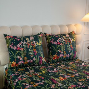 Mikroszálas ágynemű MYSTIC GARDEN sötétzöld Ágyneműhuzat mérete: 2 db 70 x 90 cm | 200 x 220 cm