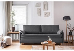 Sötétszürke kinyitható kanapé 207 cm Simon – Miuform