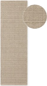 Bézs kézi szövésű gyapjú futószőnyeg 80x250 cm Camden Parker – Ted Baker