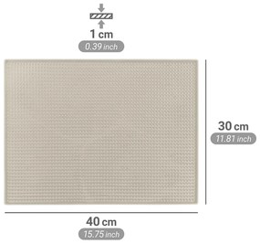 Bézs gumi edénycsepegtető alátét 40x30 cm Maxi – Wenko