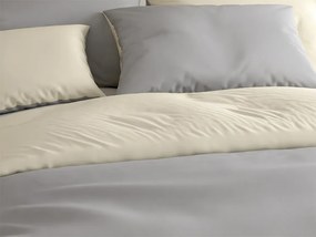 Pamut ágynemű MONOCHROMATIC krémszürke Ágyneműhuzat mérete: 70 x 90 cm | 140 x 200 cm