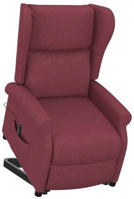 vidaXL bordó szövet felállást segítő fotel
