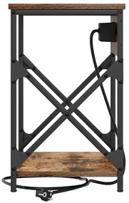 Éjjeliszekrény 2 pcs Füstölt tölgy 41 x 31 x 51 cm Faanyag