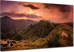 Festmények 120x80 Tájkép bárányhegyekkel