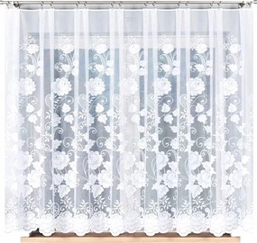 Jacquard függöny mintás 023006 , magasság 160cm, fehér színben (méterenként)