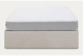 Bézs kárpitozott ágyneműtartós franciaágy 160x200 cm Matters – Kave Home