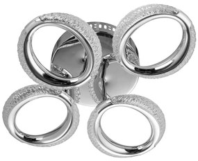 LED Mennyezeti lámpa 4xLED/14W/230V 3000-5000K 37x43 cm fényezett króm