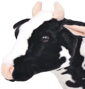 fekete-fehér álló tehén plüssjáték XXL