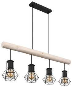 Globo 54017-4H3 - Csillár zsinóron PRISKA 4xE27/40W/230V