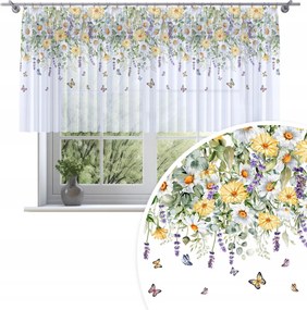 Függöny Kész Fátyol 300X120 Festett Mintás Béka Szalag Függöny 807