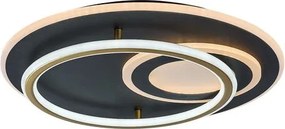 RÁBALUX 71466 BRANTIEL Modern LED Mennyezeti Lámpa Fekete/ Arany IP20