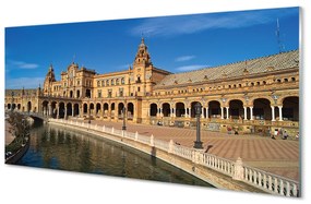 Akrilkép Spanyolország régi város piac 140x70 cm