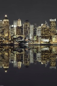 Poszter 30x45cm Manhattan horizontvonal alkonyatkor, Assaf Frank