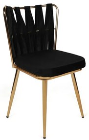 Kusakli Black and Gold étkezőszék szett, 4 db, 4 db