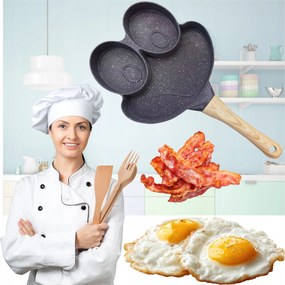 Tojástartó Serpenyő Indukciós Gáz Szalonna Pogácsa 18CM Márvány Béka