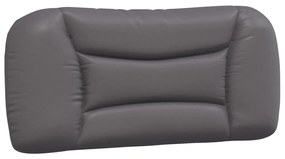 szürke műbőr fejtámla párna 90 cm