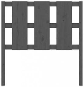 szürke tömör fenyőfa ágyfejtámla 105,5x4x100 cm