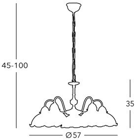 Kolarz 731.85.21 - Csillár láncon NONNA 5xE27/75W/230V zöld