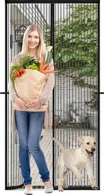 Szúnyogháló Erkélyajtóra Nagy Mágnes Függöny Légmentesen Záródó Függöny 90x200cm