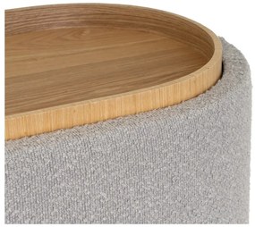 Világosszürke buklé puff – Casa Selección