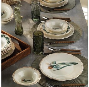 Étkészlet 18 db színes/porcelán