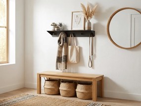 Fém falra szerelhető fogas KENAN 80 cm, fekete