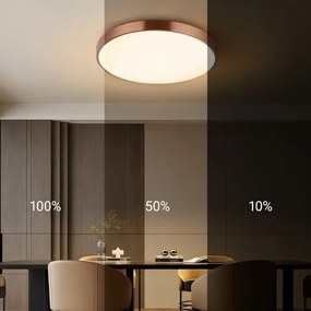 Immax NEO 07322L-LED dimmelhető mennyezeti lámpa NEO LITE SEMPLICI 60W/230V átmérő: 60 cm rézszínű + távirányítóval