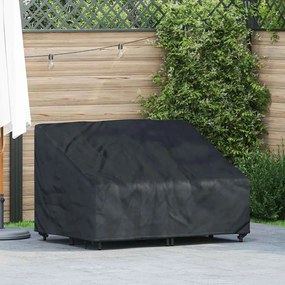 Kerti Pad Borító Fekete 130 x 95 x 40 / 80 cm 210D szövet